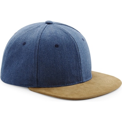 Beechfield B 668 Suede Peak Snapback 6 panelová COT53066811199-denim blue Denim