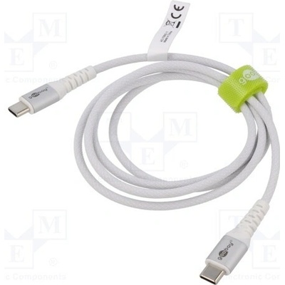 Goobay 70193 USB 2.0, USB C vidlice, z obou stran, 1m, bílý