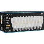 Mexen Vintis 10x LED нажежаема жичка E27, ST64, 4W, Топло - 2200K, 470 lm, прозрачно (L152-E27-0422-00x10)