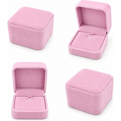 Sarines růžová dárková krabička na náhrdelník nebo náramek 6 × 7 cm S1513