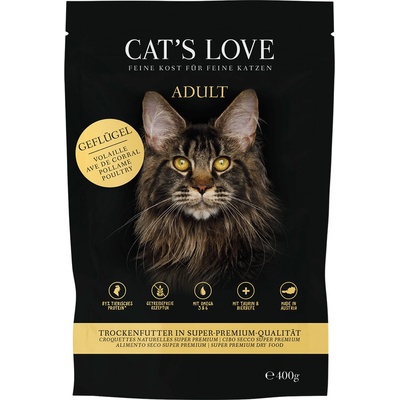 CAT’S LOVE 400г Adult Cat´s Love, суха храна за котки - с птиче месо