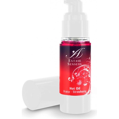 Extase Sensuel hot oil strawberry masážny olej s hrejivým účinkom jahodový 30 ml