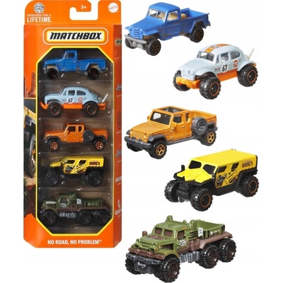 Matchbox Angličák 5ks No Road, No problem