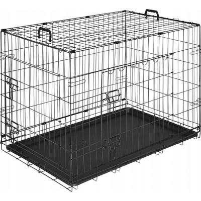 Tectake skládací klec pro psy luna skládací se 2 dveřmi 91,5 x 59,5 x 64 cm