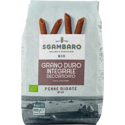 Sgambaro celozrnné BIO cestoviny Penne rigate No.45 0,5 kg
