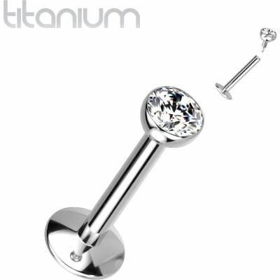 S4U Piercing do brady titan (1,0 x 8 mm, kamínek 2 mm) TIT1216-10082
