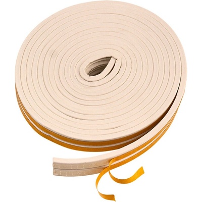 DEMA Gumené tesnenie EPDM E-profil, 6 m x 9 mm x 4 mm, biele