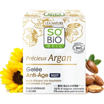 So´Bio étic Anti age Precieux Argan noční gel 50 ml