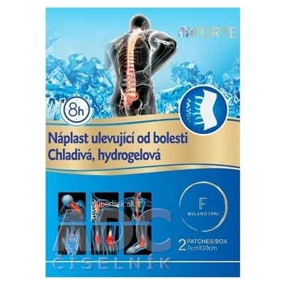 Zhengzhou Yupintang Medical Instrument Co., Ltd. FORTE Náplasť uľavujúca od bolesti chladivá, hydrogélová, 7 x10 cm, 2 ks
