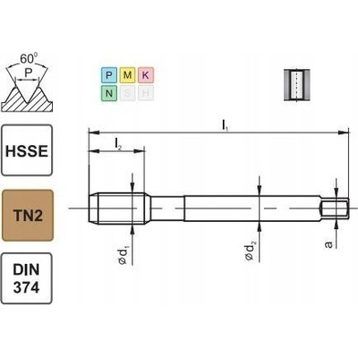 Flatar Threadder M20X15 DIN-374B 6H HSSE Tin 800X