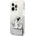 KARL LAGERFELD Liquid Glitter Choupette Fun Case - дизайнерски кейс с висока защита за iPhone 13 Pro (прозрачен-сребрист)