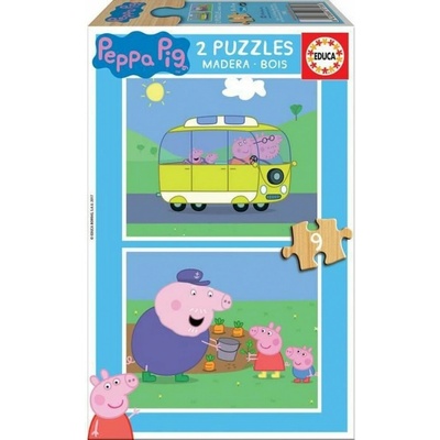 Educa Dřevěné Peppa Pig 2 x 17156 9 dílků