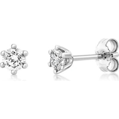 SOFIA DIAMONDS zlaté náušnice s diamantmi 2 x 0,18 ct UDER21526W-H-I1