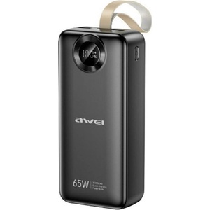 Awei Аварийно зарядно устройство AWEI PA-34 USB+2 Type-C, 30000mAh, LED дисплей, ЧЕРНО (PA-34)