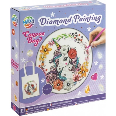 GRAFIX Diamantové malování Plátěná taška Jednorožec 25x31 cm – Hledejceny.cz