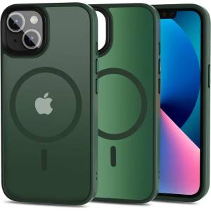 Tech-Protect MAGMAT MAGSAFE калъф за iPhone 13 матов зелен (9490713933022)