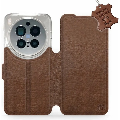Mobiwear Kožené flip Vivo X300 Pro Hnědé