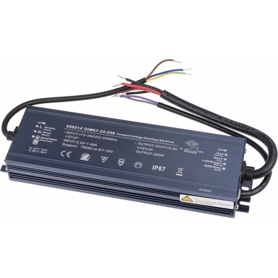 T-LED, Stmívatelný napěťový zdroj DIM67 24V 250W