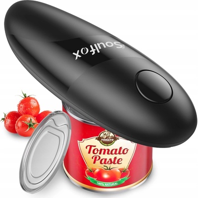 Elektrický otvírák na konzervy Kitchen Tool, ruční, kompaktní, nepropustný, černý