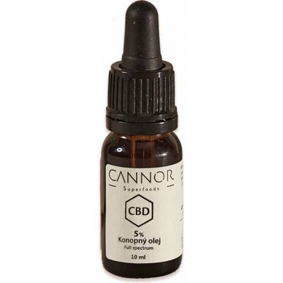 Cannor CBD konopný olej plného spektra 5% 500 mg 10 ml