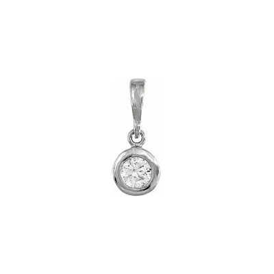 Infinitysilver Stříbrný přívěsek zirkon v obrubě 446421
