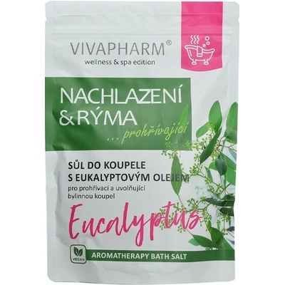 VIVAPHARM Nachladenie a nádcha Eucalyptus soľ do kúpeľa 1000 g