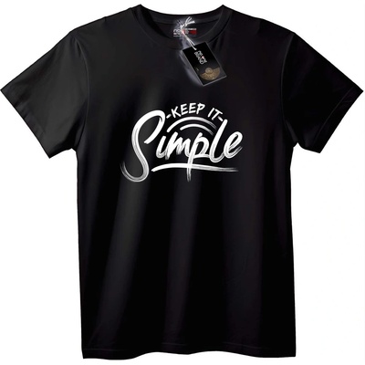 NOONEBRAND Тениска Дръж го просто - 2XL, Black