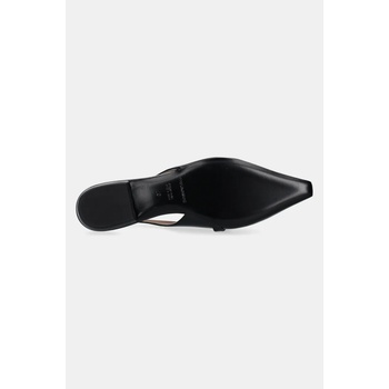 Emporio Armani Кожени балеринки Emporio Armani в черно с отворена пета X3D301 XF271 00002 (X3D301.XF271.00002)