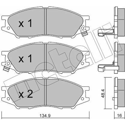 Sada brzdových destiček, kotoučová brzda METELLI 22-0810-0