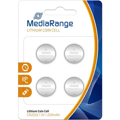 MediaRange Батерии литиеви MediaRange Coin Cells MRBAT132 CR2032, 3V, 220mAh, 4бр (MRBAT132)