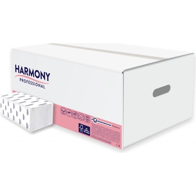 Harmony Z-Z Papírové ručníky skládané 2 vrstvy bílé 150 ks