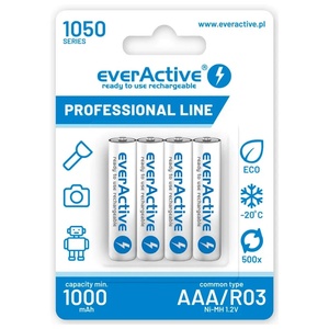everActive Акумулаторни батерии everActive Ni-MH R03 AAA 1050 mAh Professional Li (EVHRL03-1050)