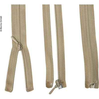 Zips 50 cm, deliteľný – s odopínateľnými zipsami, béžový, plastový