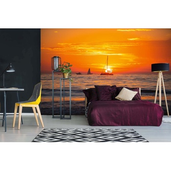 DIMEX ART s. r. o Самозалепваща се флизелинова фототапета здрач край морето 375 x 250 см