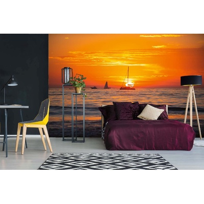 DIMEX ART Самозалепваща се флизелинова фототапета здрач край морето 375 x 250 см