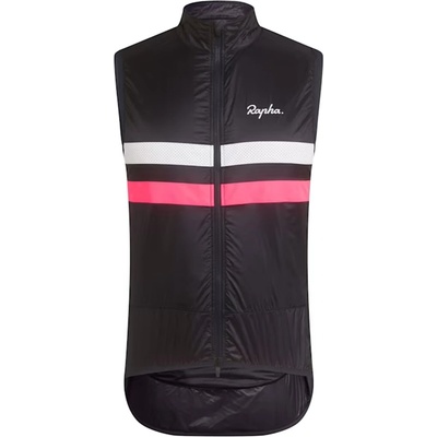 Rapha pánská Brevet Insulated Gilet - Dark Navy/Hi-Vis Pink/Silver