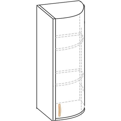 Горен шкаф заоблен Paula ЗАК ВДВ