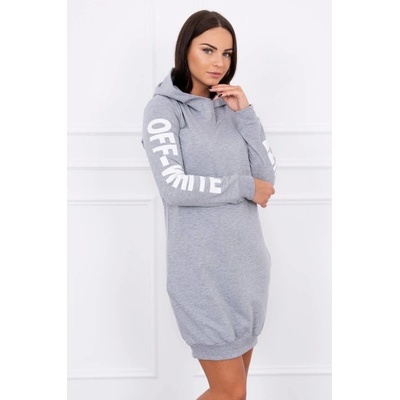 Off White šaty MI62072 šedé