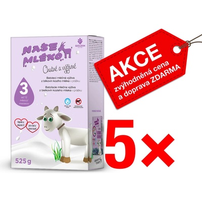 Goldim Naše Mléko 3 5 x 525 g