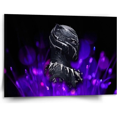 Sablio Obraz BLACK PANTHER Fialová luminiscencia - 150x110 cm