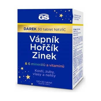 GS Vápník Hořčík Zinek 130+30 tablet 2023