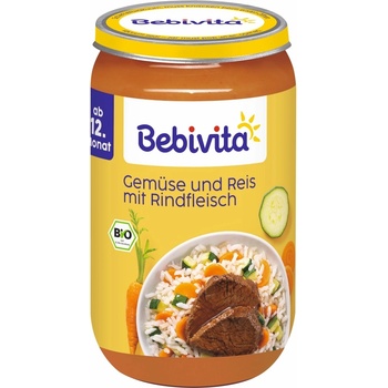 Bebivita Био ястие Bebivita - Телешко с ориз и зеленчуци, 250 g (16210-01)