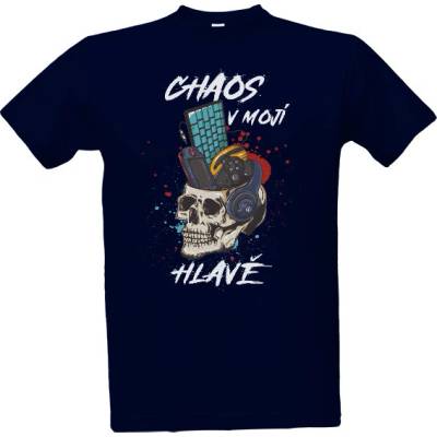 Tričko s potiskem Chaos v mojí hlavě pánské French Navy – Hledejceny.cz