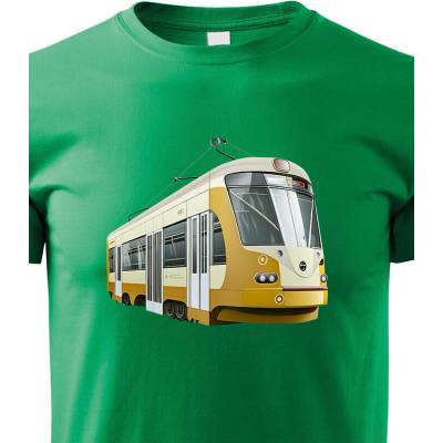 Dětské triko Tramvaj Zelená Canvas Dětské tričko Bezvatriko.cz 1834