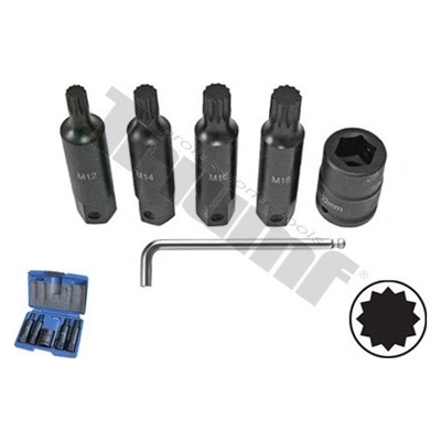 TRIUMF Sada kovaných XZN bitov s 3/4" adaptérom, 1/2" vstup, 6 - dielna