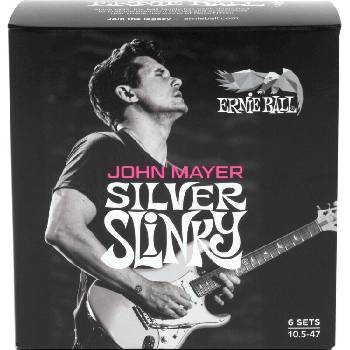 Ernie Ball John Mayer Silver Slinky Nickel Wound Electric Guitar Strings 6 Pack Струни за електрическа китара (P378858)
