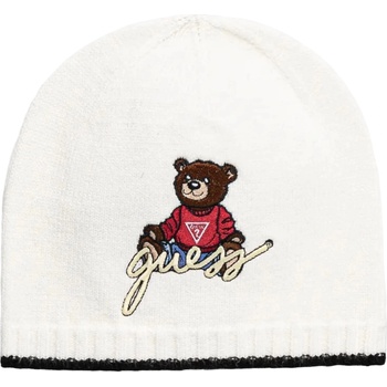 Guess Детска зимна шапка Guess - С кафяво мече, бяла, M (20254-H4BZ09-Z2QP0-G012-M)