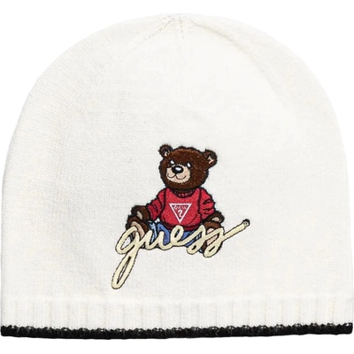 Guess Детска зимна шапка Guess - С кафяво мече, бяла, M (20254-H4BZ09-Z2QP0-G012-M)