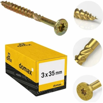 3x35mm 500ks Skrutky do dreva CS - zápustná hlava TORX Domax