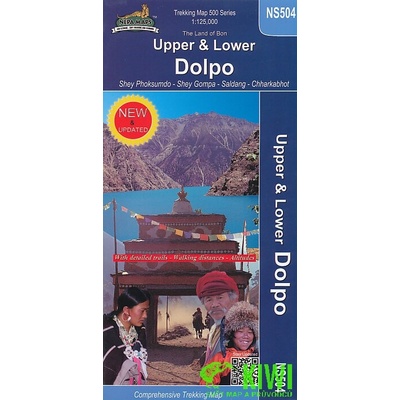 mapa Upper and Lower Dolpa 1:125 t. Nepa